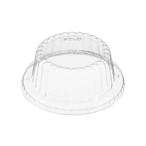 Solo 8 oz Dome PET Plastic Food Container Lid - Clear - Image 1