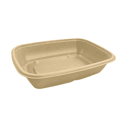 28 oz Fiber Rectangle Container, PLA Lined