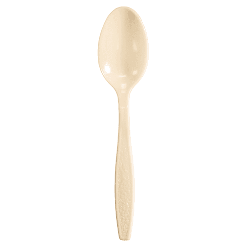 Berk Almond Heavy Weight Plastic Teaspoon - Image 1