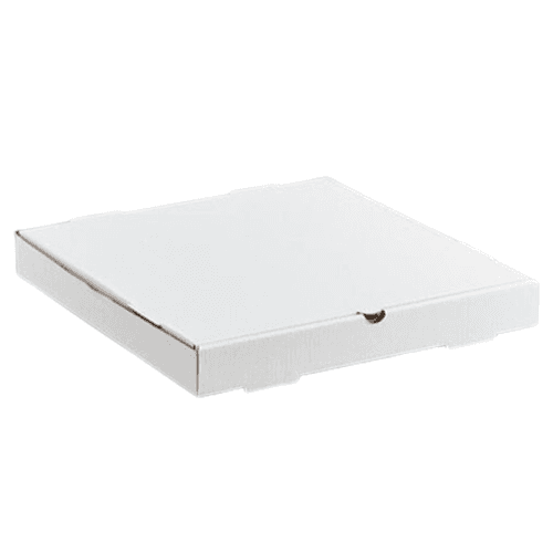 16" x 16" x 2" White Corrugated Plain Pizza Box - Image 1