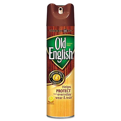 Old English® 74035 Furniture Polish, Fresh Lemon Scent, 12.5 oz Aerosol Spray, 12/Carton