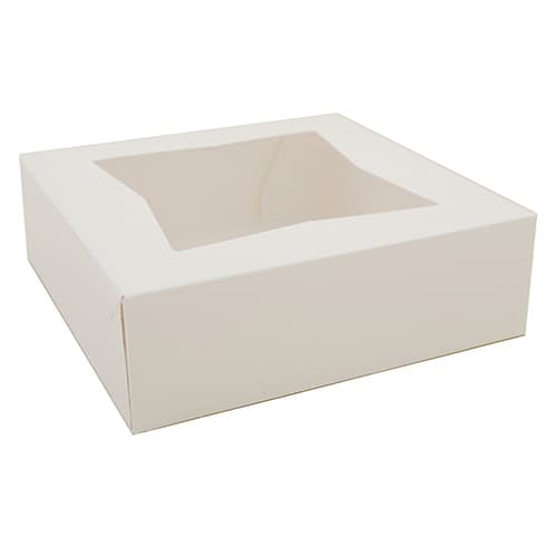 8" x 8" x 2.5" White Window Bakery Box - Image 1