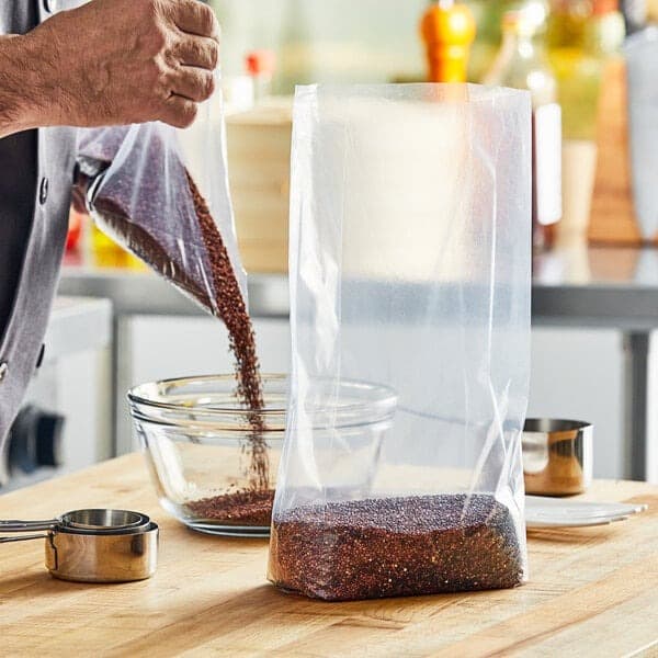 TUF-R® 6" x 3.5" x 15" 1.25 mil Heavy Linear LDPE Gusset Bag - Image 1