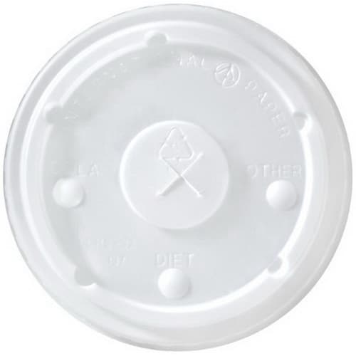 32 oz. Flat/Translucent Paper Cold Cup Lid - Image 1