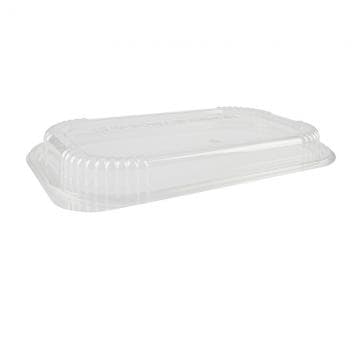 Dome PET Lid - fits 68 oz Rectangle PET Tray - Image 1