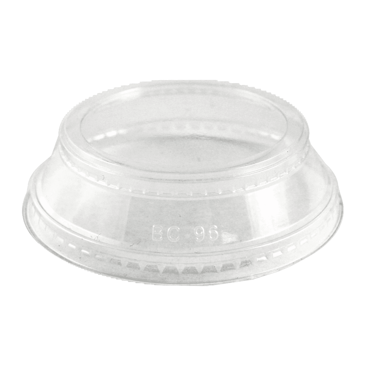 Clear PLA Lid - fits 9Q-24 oz Cold Cups, No Straw Hole, Parfait Lid - Image 1