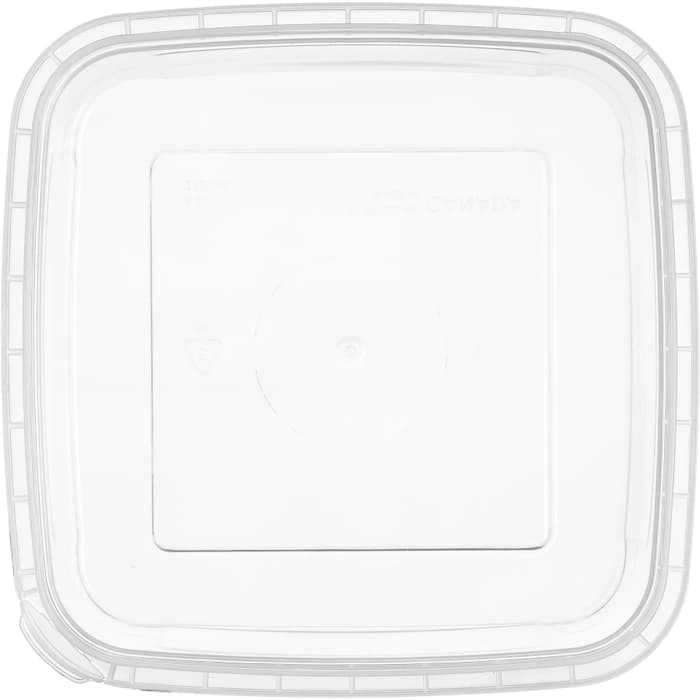 Elfe Plastik Clear Lid - fits 8-16 oz Square Containers
