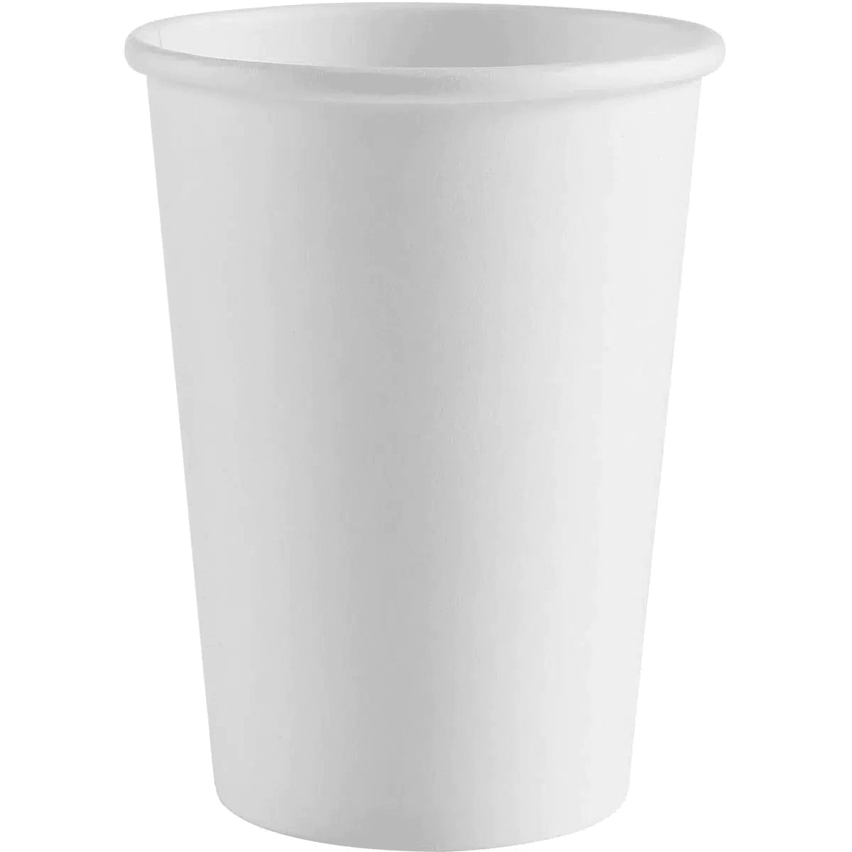 12 oz PE Lined Single Wall Paper Hot Cup, White - Printed 1 Color