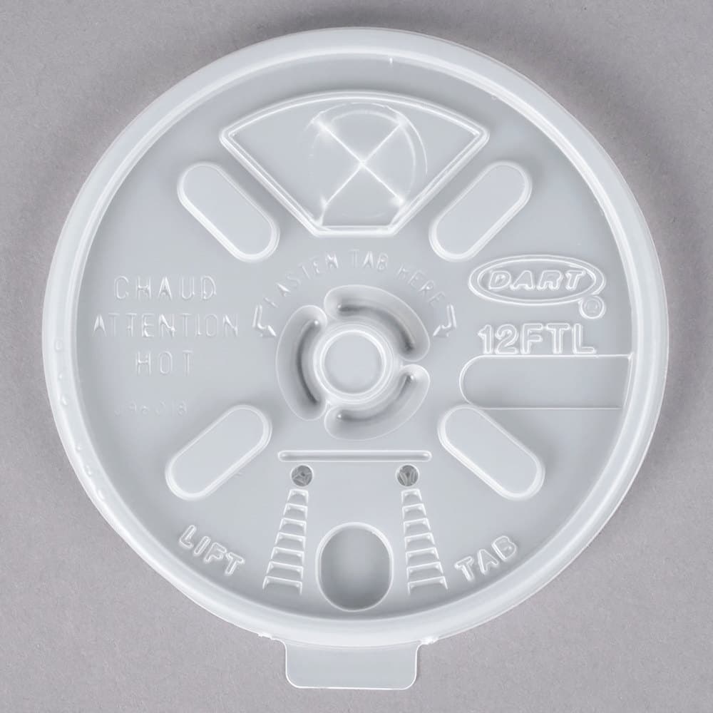 Dart 12FTLS Translucent Lift'n'Lock Lid with Straw Slot - Image 1