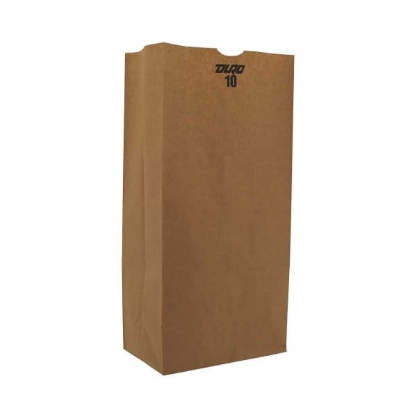 6 5/16" x 4 3/16" x 13 3/8" Kraft Paper Bag - Image 1