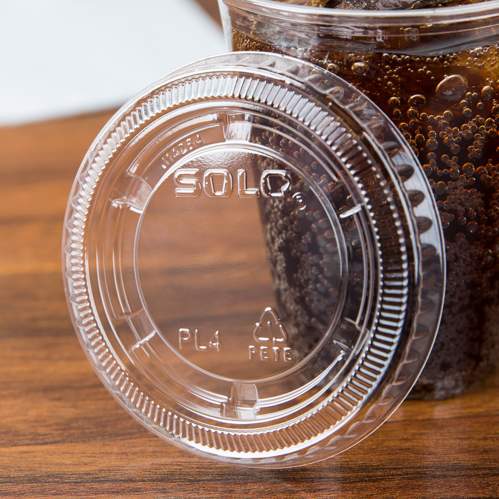 Dart PL4N Conex Clear Plastic Souffle / Cup Lid - Image 1