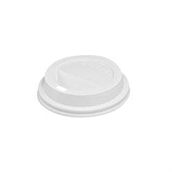 White Sip Lid for 8 oz Paper Hot Cup - Image 1