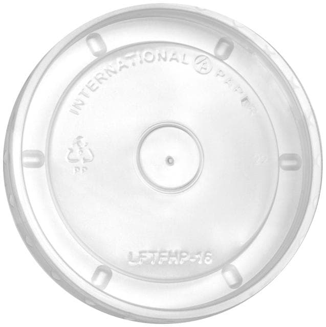 Flat PP Lid - fits 8-16 oz Paper Soup Containers