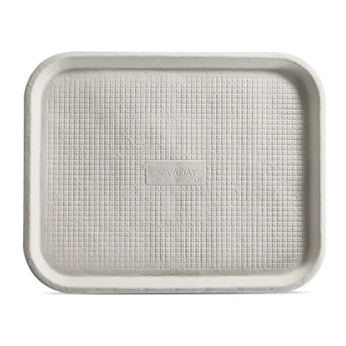 Huhtamaki Savaday® Compostable Natural 14" x 18" Molded Fiber Tray