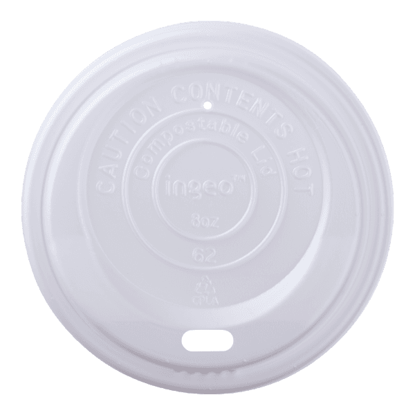 LID PLA – 8 oz Hot Cups, White