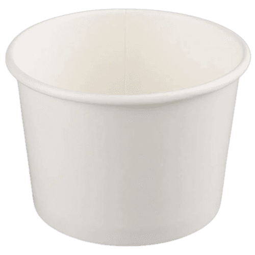 12 oz Squat Paper Deli Container, White