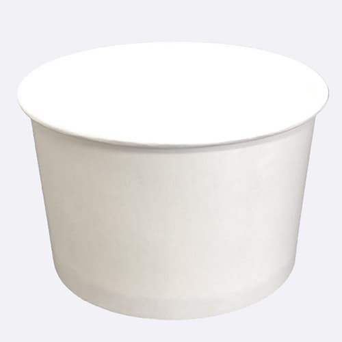 12 oz Squat Paper Deli Container, White - Image 1