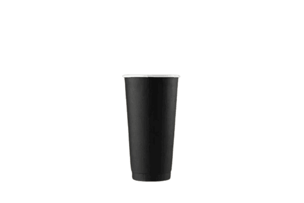16 oz PE Lined Double Wall Paper Hot Cup, Black