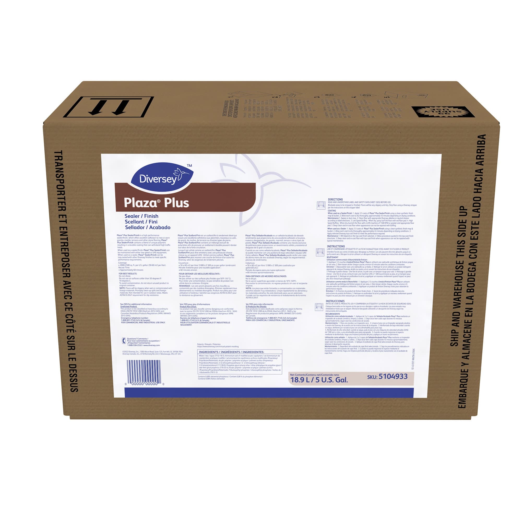 Diversey Plaza® Plus Sealer/Finish 5 Gallon