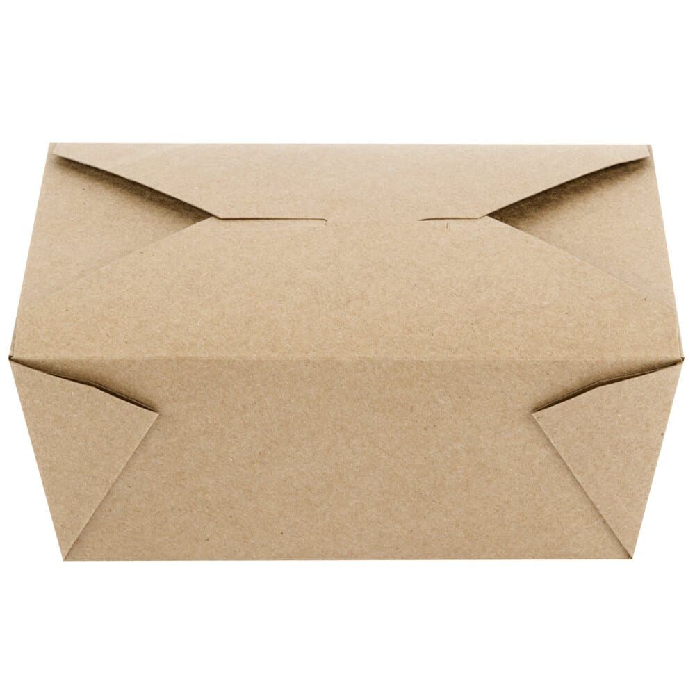#4 Paper Folded Carton, Brown Kraft - Image 1