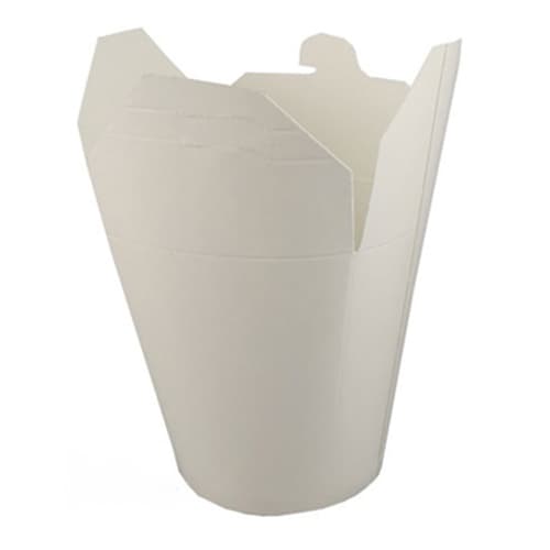 SmartServ 32SSPLAINM 32 oz. White Microwavable Paper Take-Out Container - Image 1