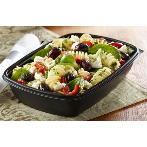 46 oz PP Rectangle Container, Black - Image 1