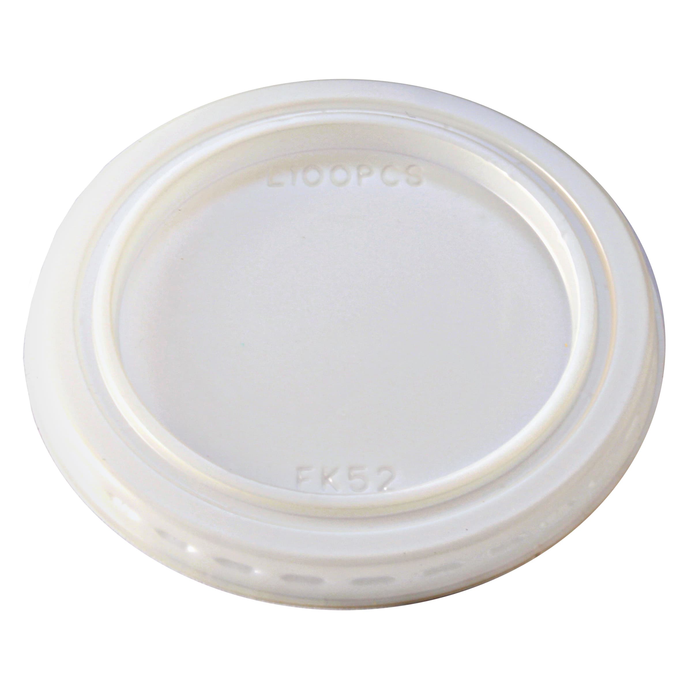 Fabri-Kal L100PCS Translucent Polystyrene Lid For 1 oz. Squat Portion Cup - Image 1