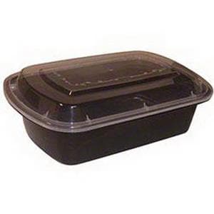 56 oz Rectangle PP Container Combo Kit