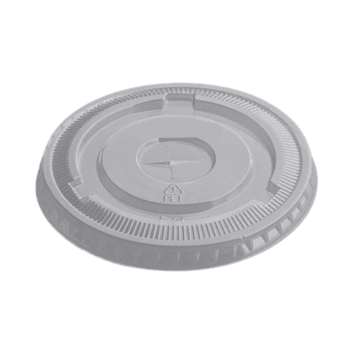 Clear PET Lid with Straw Slot - fits 12-24oz Clear PET Cups
