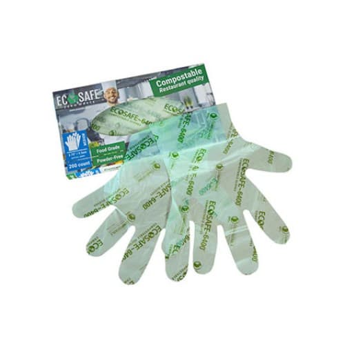 Medium, Compostable Food Prep Glove, Green