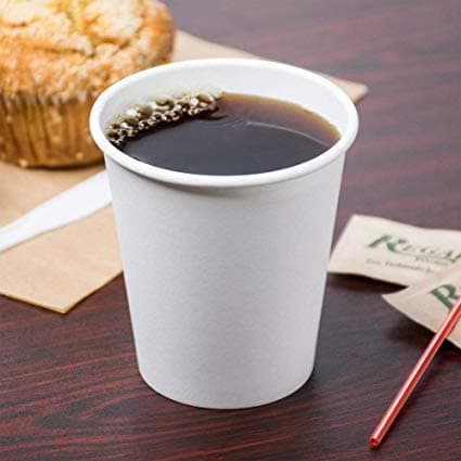 8 oz Paper Hot Cup, White - Image 1