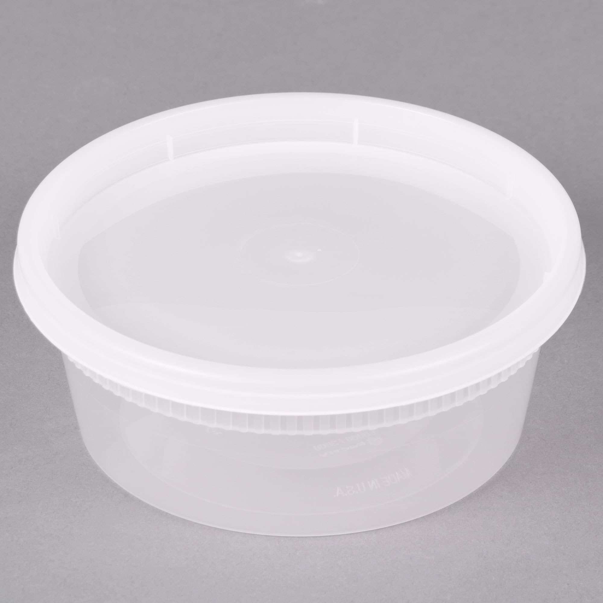 8 oz Round PP Deli Container with Lid - Image 1