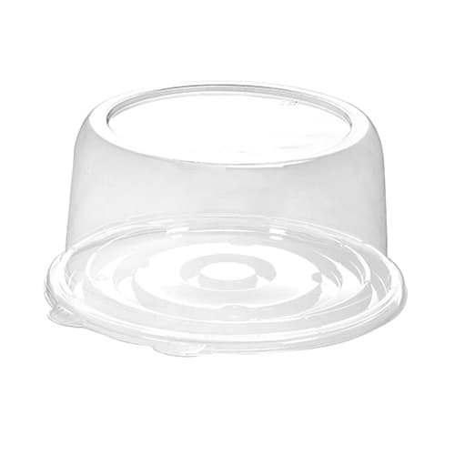 WNA CakePAK™ 9" x 5" Clear PET High Cake Dome & Base - Image 1