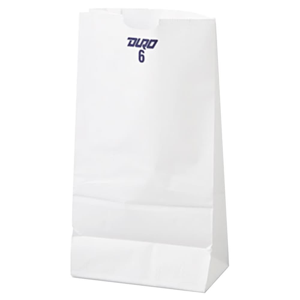 6" x 3 5/8" x 11" White Paper Bag