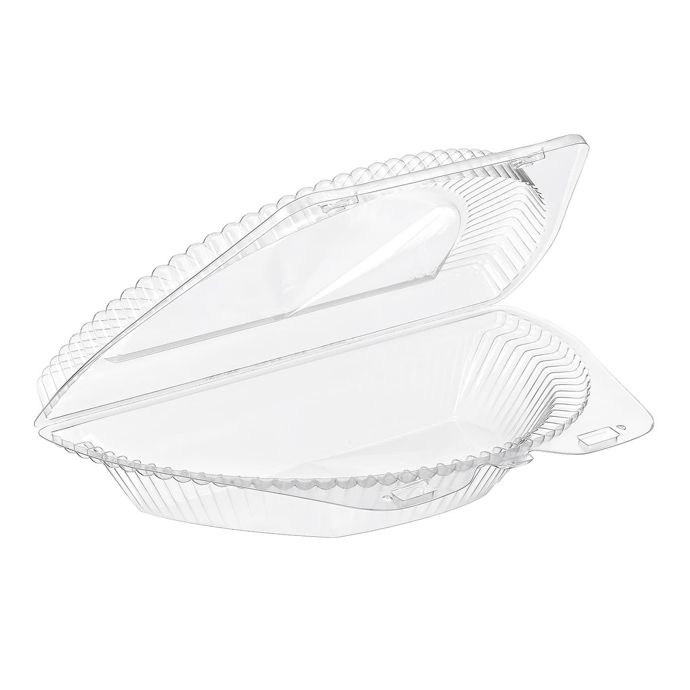 Inline SLP209 Clear PET Half Pie Hinged Display Container