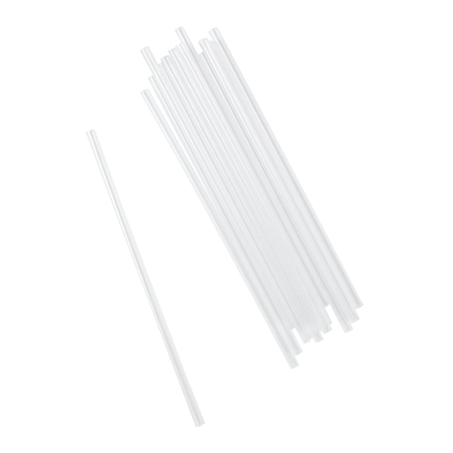 AmerCare Royal 7.75" Jumbo Clear Unwrapped Plastic Straw - Image 1