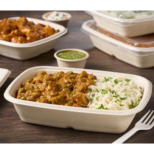 Sabert Pulp Ultra™ 28 oz. PFAS-Free Rectangle Container - Image 1