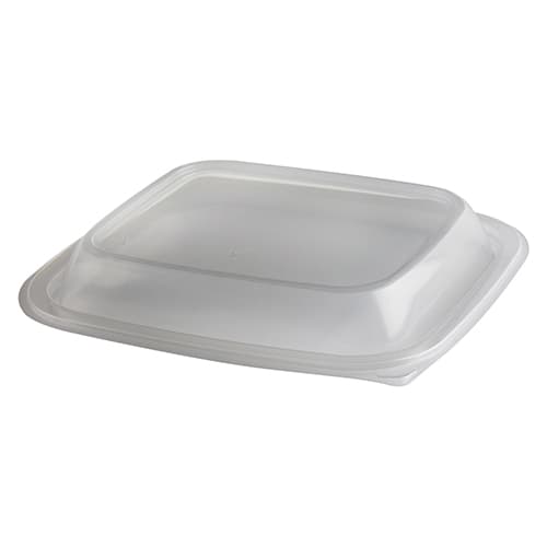 Clear PP Lid - fits 16 oz Square PP Food Container - Image 1