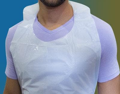 AmerCare White Heavy Weight Poly Apron