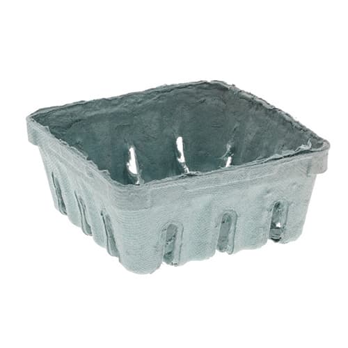 Pactiv 1/2 Pint Green Molded Pulp Berry / Produce Basket - Image 1
