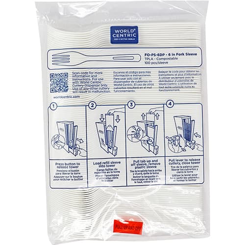 6" PLA Fork Refill Sleeve - Image 1