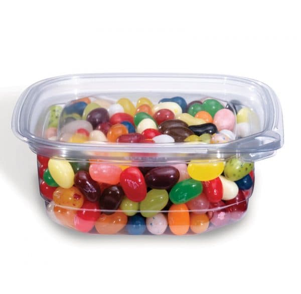 Placon Evolutions® 8 oz Clear Tamper-Evident Square Deli Base - Image 1
