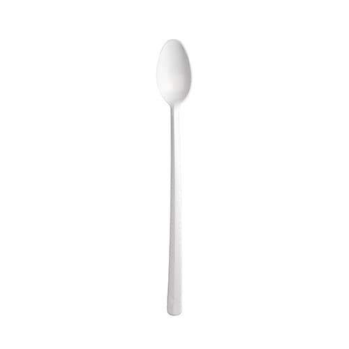 Dart Bonus® SO8BW 8" White Plastic Soda / Milkshake Spoon - Image 1