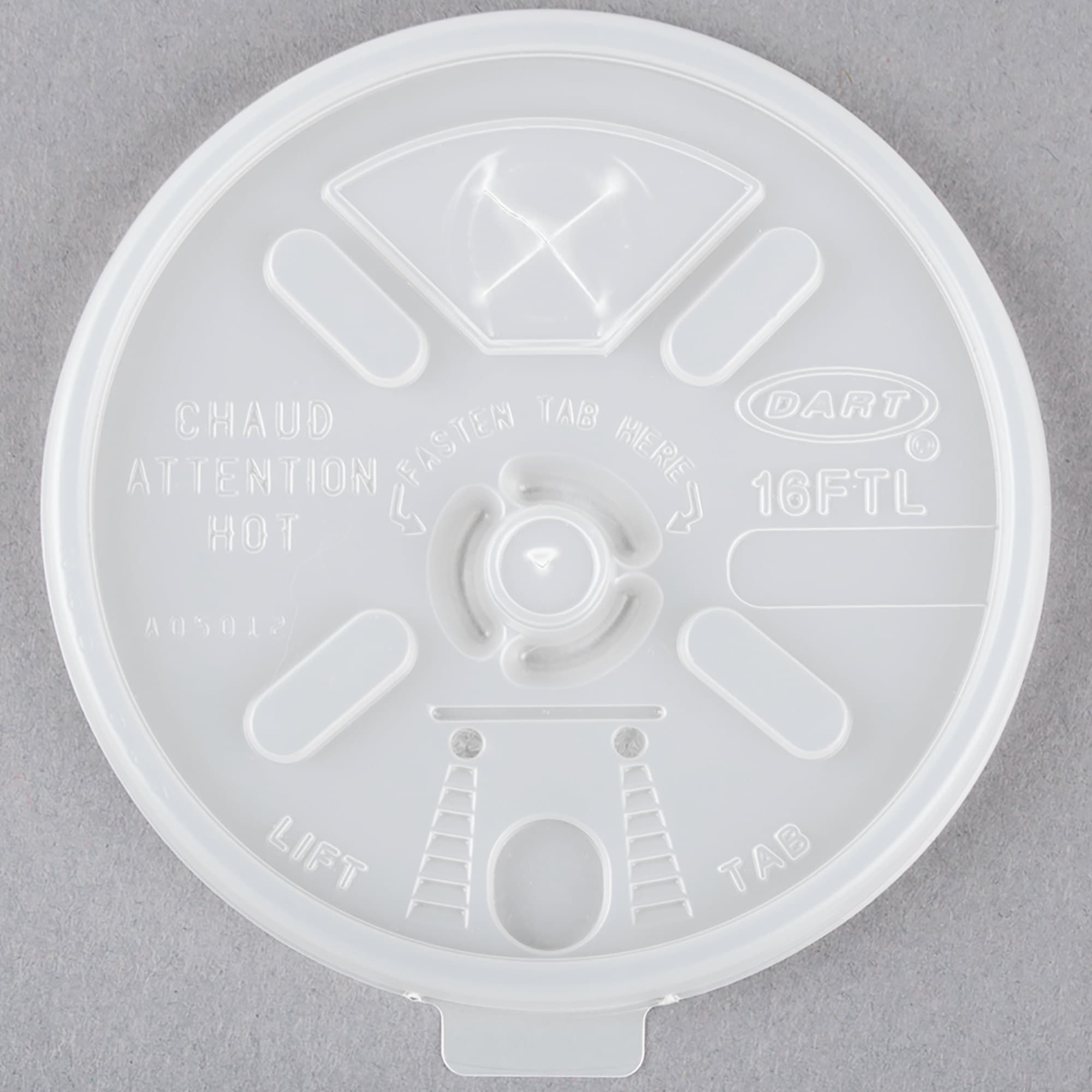 Dart 16FTLS Translucent Lift'n'Lock Lid with Straw Slot - Image 1