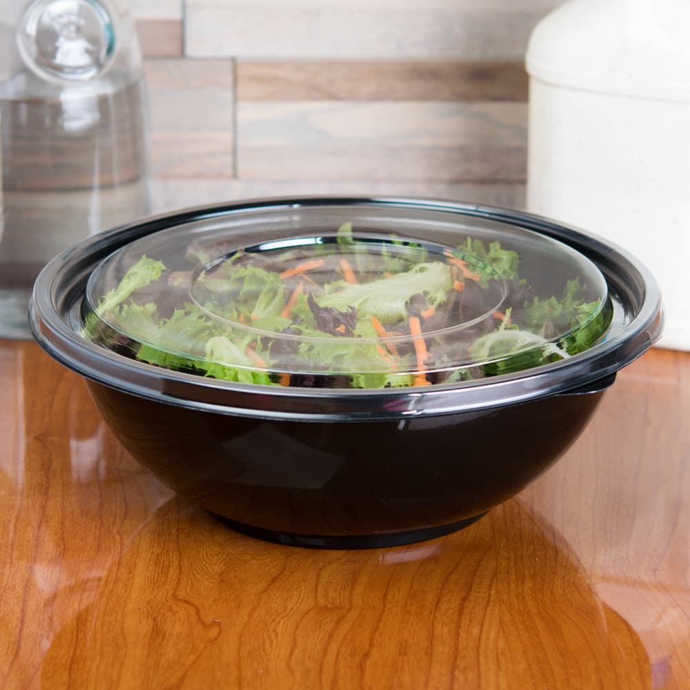 Flat PET Lid - fits 64-80 oz Round PET Bowls - Image 1