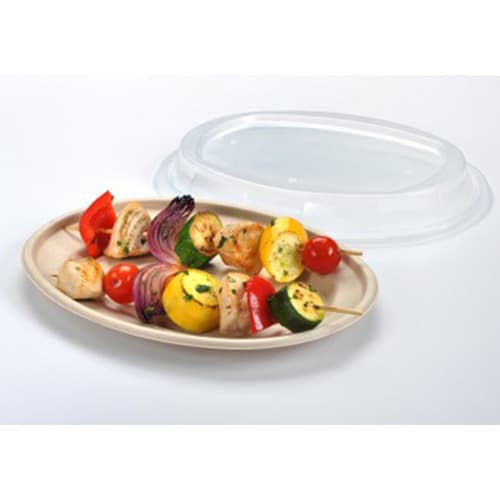 Dome PP Lid - fits 9" Fiber Oval Platter - Image 1