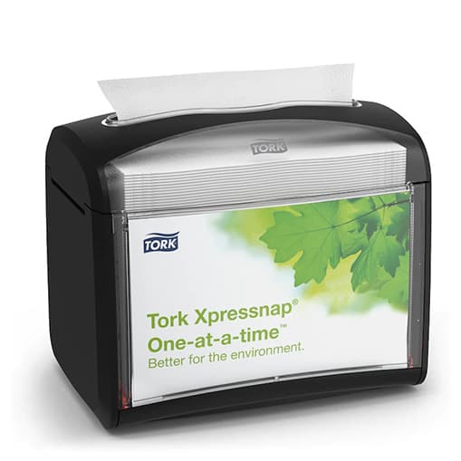 Tork Black Tabletop Napkin Dispenser - Image 1