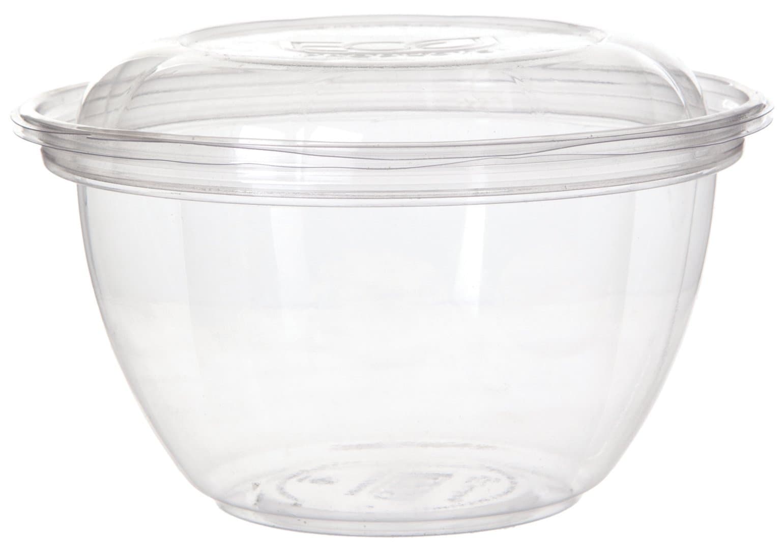 18 oz Clear Salad Bowl and Lid Combo Pack