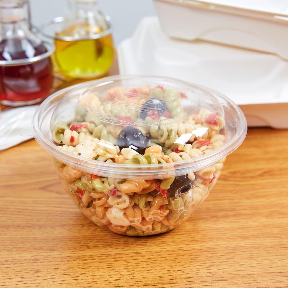 18 oz Clear Salad Bowl and Lid Combo Pack - Image 1