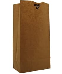 7 1/16" x 4 1/2" x 13 3/4" Kraft Paper Bag - Image 1